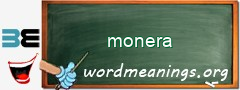 WordMeaning blackboard for monera